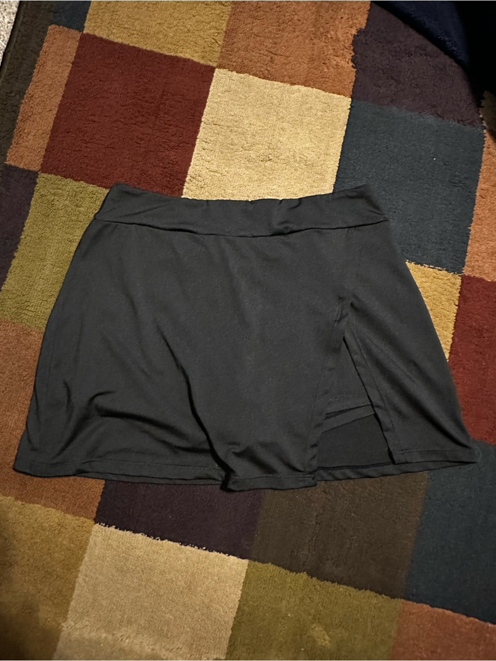 SHEIN Black Wrap-Style Skort